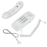LYUMO Wall Mount Landline Telephone Extension No Caller ID Home Phone For Hotel Family(White)