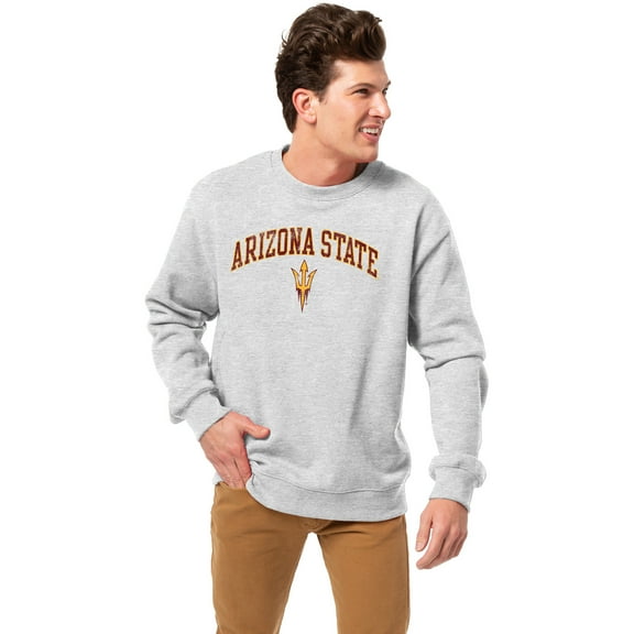 Men's-League Collegiate Wear  Heather Gray Arizona State Sun Devils Essentials 2.0 Pullover Sweatshirt