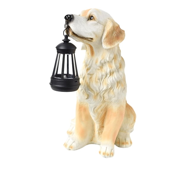 Transemion Creative Craft Garden Dog Solar Lamp Statue Outdoor Decor Brings Joy And Light To Lawn Dog Statue