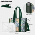 thumbnail image 5 of Teacher Tote Bag,Pioneer Flower Floral Print Pattern Teacher Utility Tote Bag,Large Work Tote Bags for Women with Multiple Pockets,Top Zipper Closure,13.8x10.6x6.7 Inch, 5 of 5