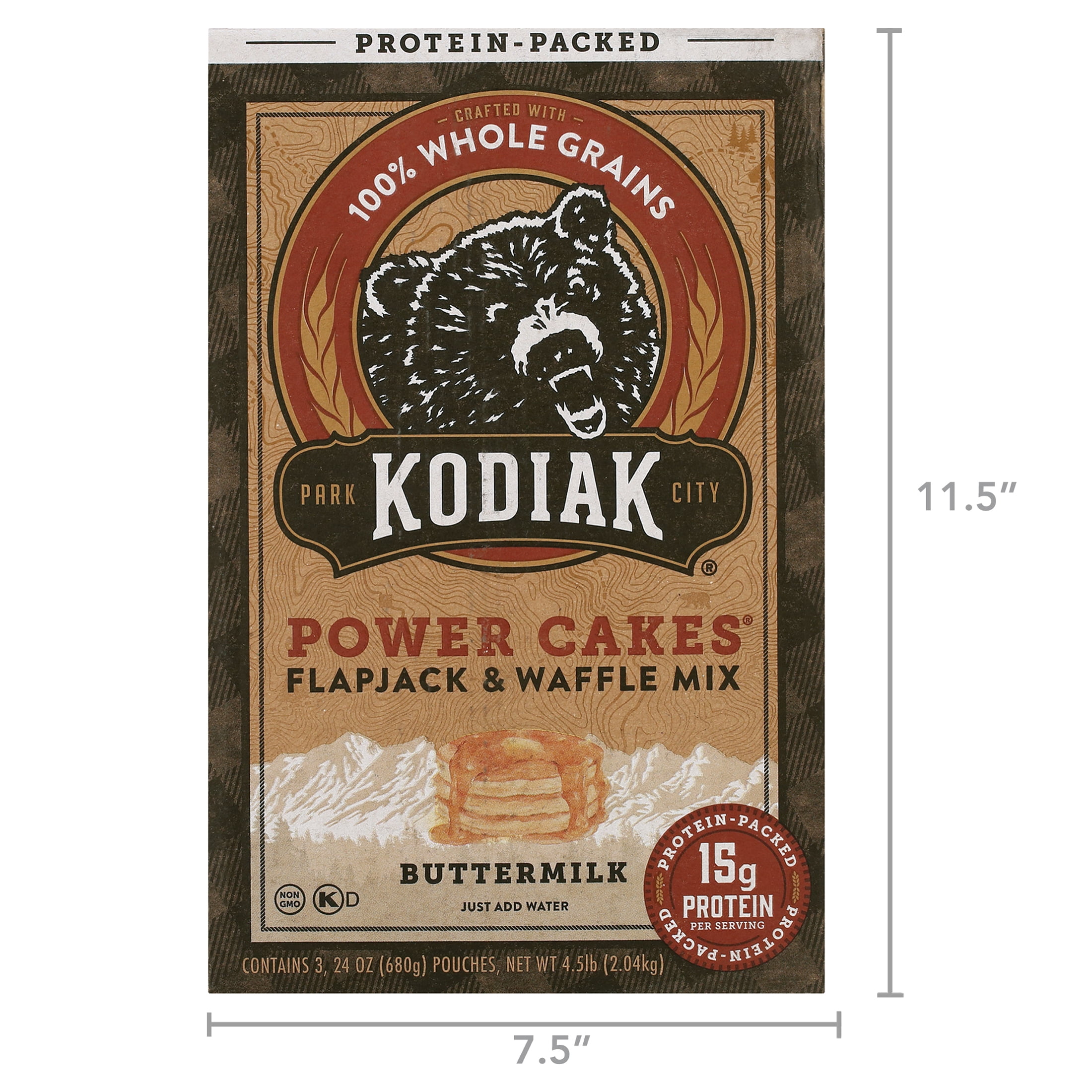 Kodiak Cakes Power Cakes Flapjack and Waffle Mix 72 Ounce