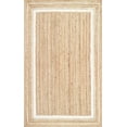 thumbnail image 3 of Agro Richer White Border Natural Beige Color Rectangle Jute Area Rugs for Living, Carpet for Kitchen outdoor & Indoor (4x7" Feet), 3 of 5