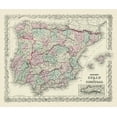 thumbnail image 2 of Colton 17x15 White Modern Wood Framed Museum Art Print Titled - Spain Portugal - Colton 1874, 2 of 4
