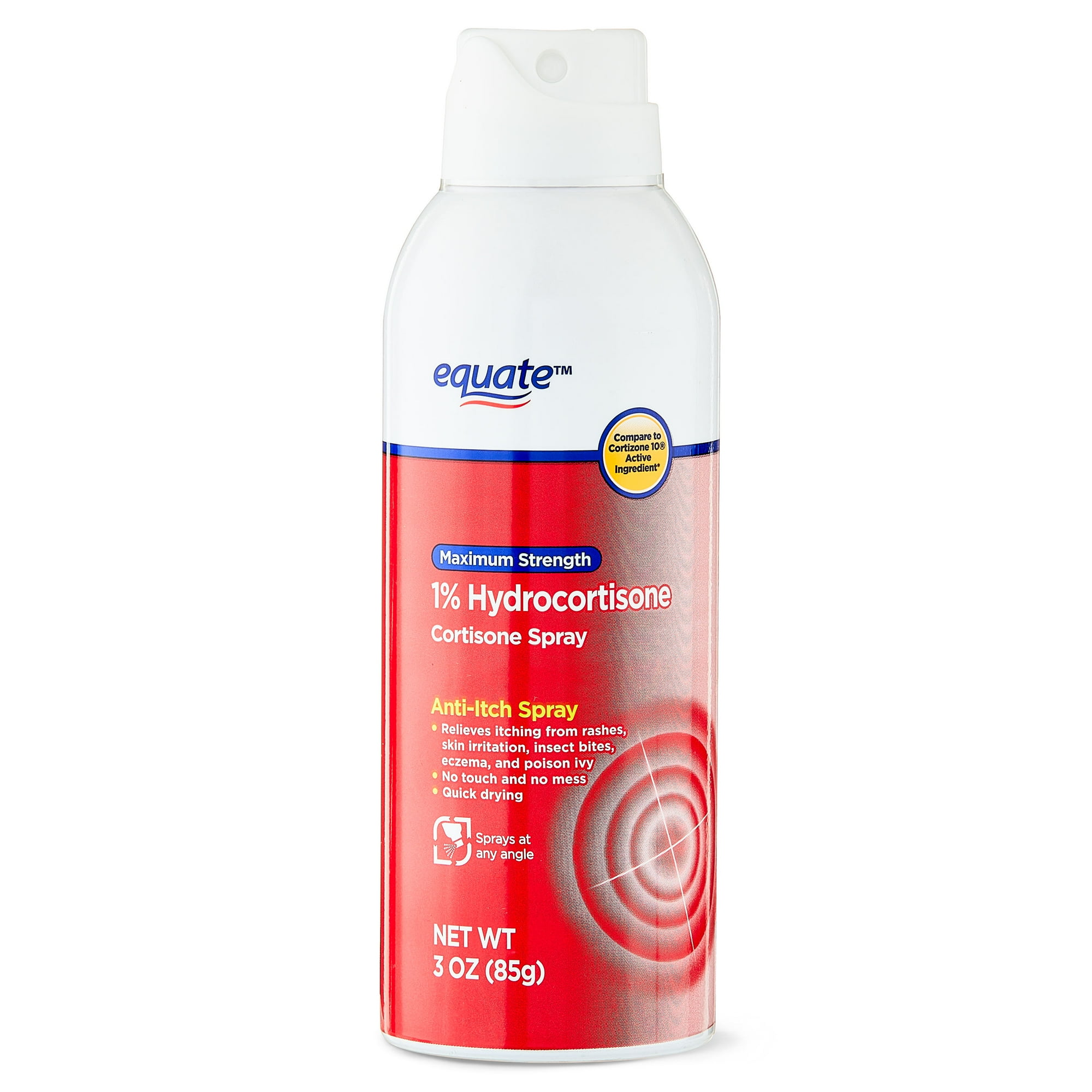 Equate Maximum Strength Hydrocortisone 1% Anti-Itch Spray, 3 oz