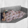 thumbnail image 6 of Ice Cream Soft Flannel Fleece Blanket, Retro Style Cupcakes Teapots Candies Cookies on Polka Dots Vintage Kitchen Print, Cozy Plush for Indoor and Outdoor Use, 60" x 80", Multicolor, by Ambesonne, 6 of 6