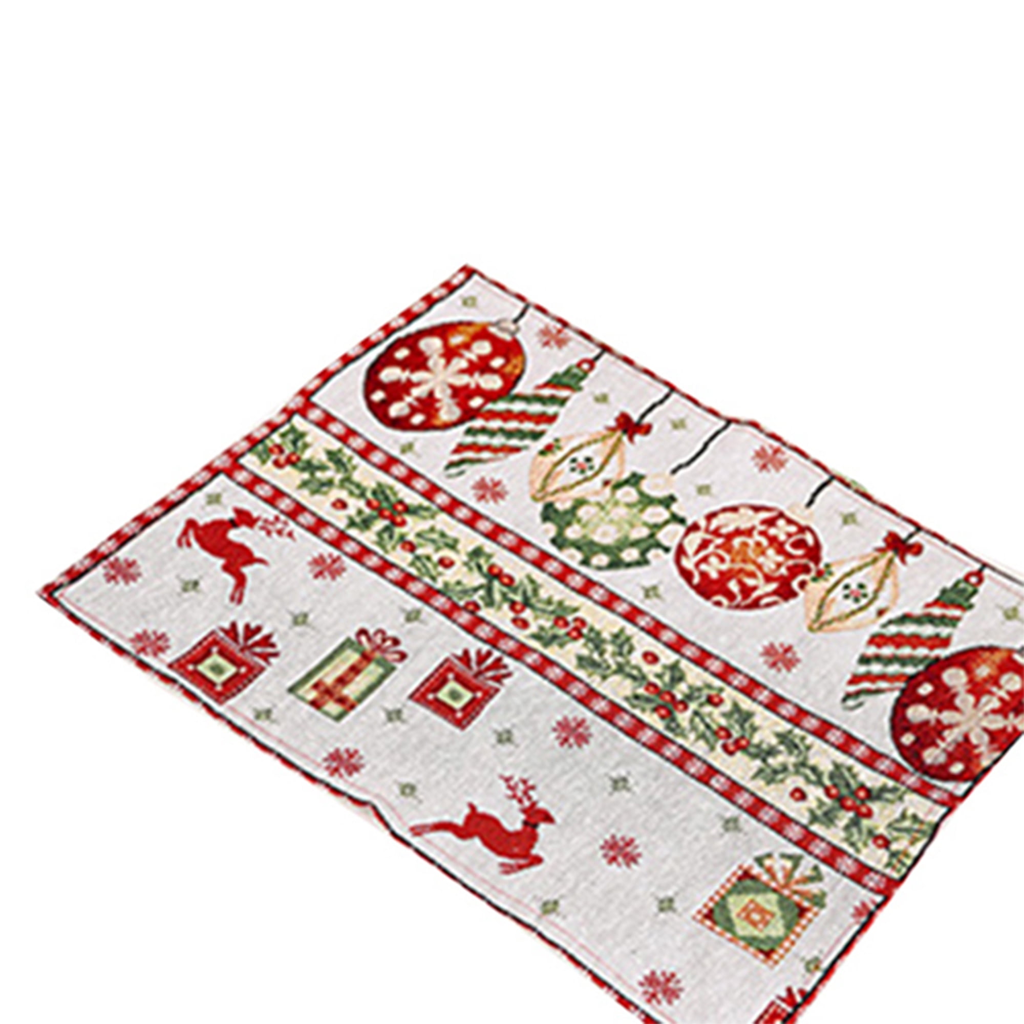 Christmas Placemats, Non Slip HeatResistant Rectangle Holiday Table