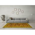thumbnail image 3 of Ahgly Company Machine Washable Indoor Rectangle Abstract Yellow Modern Area Rugs, 7' x 10', 3 of 4