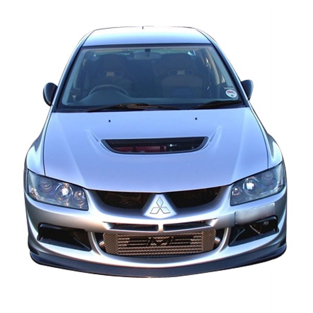 Ikon Motorsports Compatible with 03-05 Mitsubishi Lancer EVO 8 ViII JDM Front Bumper Lip Polyurethane PU