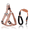 Orange, variant on LECHONG Dog Vest Harness No Pull and Leash Set for Walking, Hiking, Running, Grey