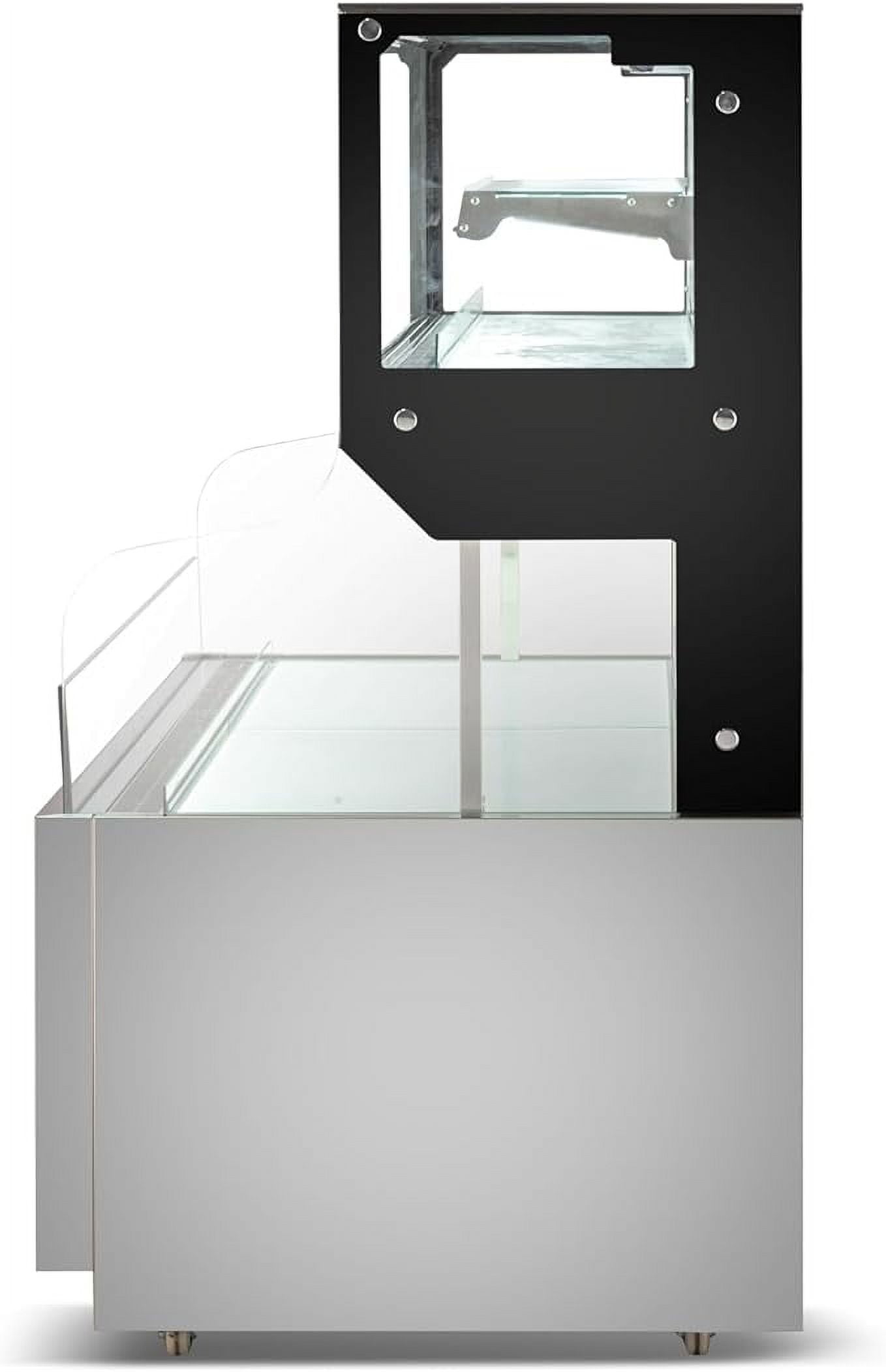 71 in. Commercial Refrigerator, Open Air Sandwich Refrigerated Merchandiser NSF ETL Grab and Go Display 23 Cu.Ft.