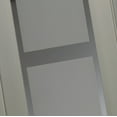 thumbnail image 4 of Homestyle Metro PVC Folding Door fits 36" x 80" Aluminum color with square frosted insert, 4 of 5