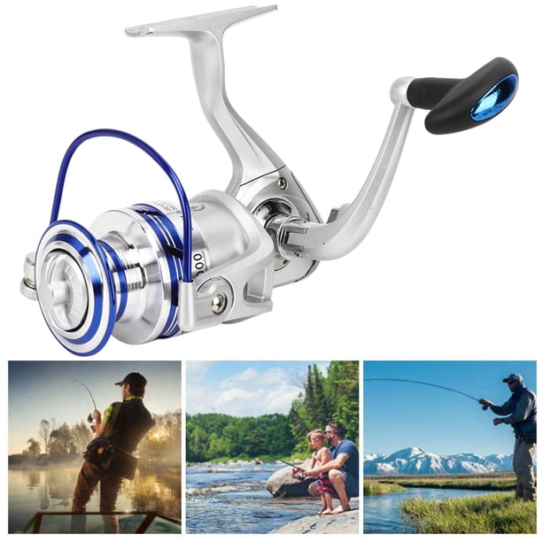Rueda Carrete de Señuelo Portátil Caña de Mar Línea de Pescado Rueda Roca Balsa Aparejos de Pesca ANGGREK Metal AL1000 AL3000 AL5000 AL7000