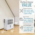 thumbnail image 4 of Energy Star Keystone 50 Pint Dehumidifier | Moisture Removal up to 4,500 Sq.Ft. | LED Display | 24H Timer | Portable with Wheels | Auto-Shutoff | For Basement, Garage, Living Room, 4 of 11