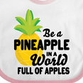thumbnail image 4 of Inktastic Be a Pineapple in a World Full of Apples Boys or Girls Baby Bib, 4 of 4