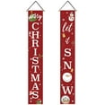 thumbnail image 1 of 1 par de letreros navideños para porche, decoración navideña para interiores y exteriores, pancarta de Feliz Navidad, 1 of 7