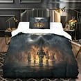 thumbnail image 2 of YingD Literie Feuille de Palmier Housse de Couette le Tropicale Taille Simple 2 Pcs, 2 of 5