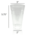 Plastic Drinking Glasses Tumblers Clear, 18 oz Lightweight and