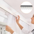 thumbnail image 4 of HWZWT 50pcs Plastic Curtain Track Slide Pieces Plastic Curtain Track Slide Ceiling Sliding Curtain Track Hook Curtain Track Bracket Sliding Roller Window Shower Curtain Pulley Curtain T, 4 of 5