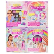 4-in-1 D.I.Y. Creative Beauty Kids Kit: Make Lip Gloss, Bath Bombs, Body Art and Nail Art