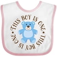 thumbnail image 3 of Inktastic 1st Birthday Boys Teddy Bear Boys Baby Bib, 3 of 4
