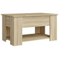 thumbnail image 3 of vidaXL Coffee Table Sonoma Oak 79x49x41 cm Engineered Wood, 3 of 5