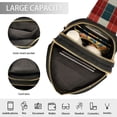 thumbnail image 3 of FORMRS Womens Crossbody Sling Bag Travel Daypack Shoulder Chest Backpack, Vibrant Red Tartan Pattern, 3 of 7