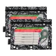 thumbnail image 2 of Dailycode 2 Pack Pencil Pouch for 3 Ring Binder Smooth Zipper Folders with Pockets Clear Window Pencil Case, Black Sketch Graffiti, 2 of 5