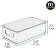 thumbnail image 3 of mDesign Plastic Storage Bin Box Container, Lid, Handles, 4 Pack, Clear, 3 of 8