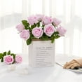 thumbnail image 5 of 12PCS Artificial Roses Silk Flowers Fake Roses Bouquet Long Stem for Home Wedding Decoration Party (Wine), 5 of 5