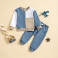 thumbnail image 2 of xaweyi Toddler Baby Boy Fall Winter Outfits Sweatshirt Tops Casual Pants 2Pcs Clothes Set,Sizes 18-24 Months, 2 of 6