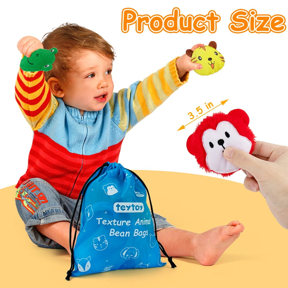 Teytoy Stress Relief Infant Stuffed Animals & Plush Toy, Cotton Multicolor, 10 Count