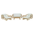 thumbnail image 2 of Modway Upland 8 Piece Outdoor Patio Teak Set in Natural White, 2 of 10