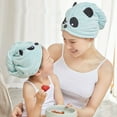 thumbnail image 3 of 2PCS Hair Towels Absorbent Hair Drying Towel Turban for Women and Girls Quick Magic Hair Dry Hatblue, 3 of 5
