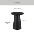 thumbnail image 3 of Better Homes & Gardens Ashby Pedestal End Table, Rich Black Finish, 3 of 7