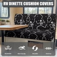 thumbnail image 4 of Uorisanigo 2 Pieces RV Sofa Cover Stretch Couch Cover Camper Seat Cushion Slipcovers - Washable Funny Skull Print Camper Sofa Chair Covers Furniture Protection for RV Car Bench, 4 of 7