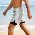 thumbnail image 5 of Rvwovn Men's 2-in-1 Lined Athletic Shorts with Compression Liner Lightweight Workout Running Shorts, 5 of 8