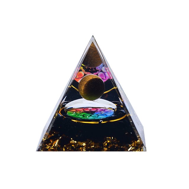 Pirámide de cristales de piedra natural para decoración del hogar y la oficina, generador de energía, curación, reiki, chakras, meditación, adornos, manualidades
