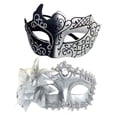 thumbnail image 1 of Máscaras de disfraz Fernando Cubierta de media cara 2 piezas Plata, 1 of 8