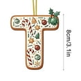 thumbnail image 3 of DAMAI 26 Pcs Gingerbread Alphabet Ornaments for Christmas Tree, Candy Cane Initial Letter Pendant with Berries Pattern, A to Z Decorative Hanging Ornaments for DIY Craft Christmas, 3 of 5