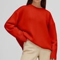 thumbnail image 2 of FAIWAD Women's Knit Ribbed Sweater Round Neck Drop Shoulder Casual Loose Pullover Sweater, 2 of 5
