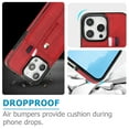 thumbnail image 3 of Luxury finger ring leather phone case for iPhone 16 plus loop strap card slots cover, 3 of 10