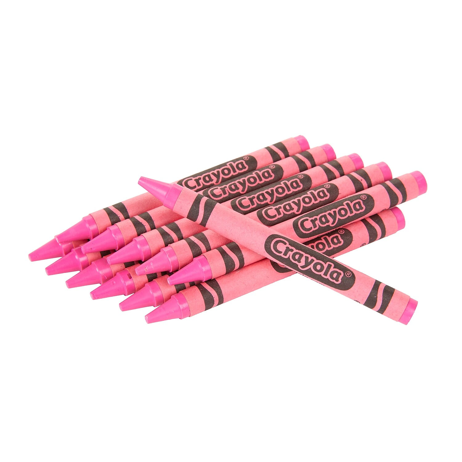 Crayola Large Crayons, Carnation Pink, 12/Box