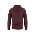 thumbnail image 2 of hirigin Men Casual Sweater Hoodie, Solid Color Hooded Long Sleeve Full-Zipper Sweater Outwear, M/L/XL/XXL/XXXL/XXXXL, 2 of 5