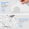 thumbnail image 6 of FRAMICS Waffle Shower Curtain Sets with Non-Slip Rug & 12 Hooks, Luxury Heavy Duty Waterproof Fabric Bathroom Sets, 72" x 72", White, 6 of 11