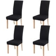 thumbnail image 1 of Kitchen Chair Slipcovers Stain-Resistant Chair Cover Universal Spandex Chair Covers Removable Washable Dining Chair Protector Chair Slip Cover for Hotel,Dining Room,Wedding,Home Chair Covers Set of 4, 1 of 7
