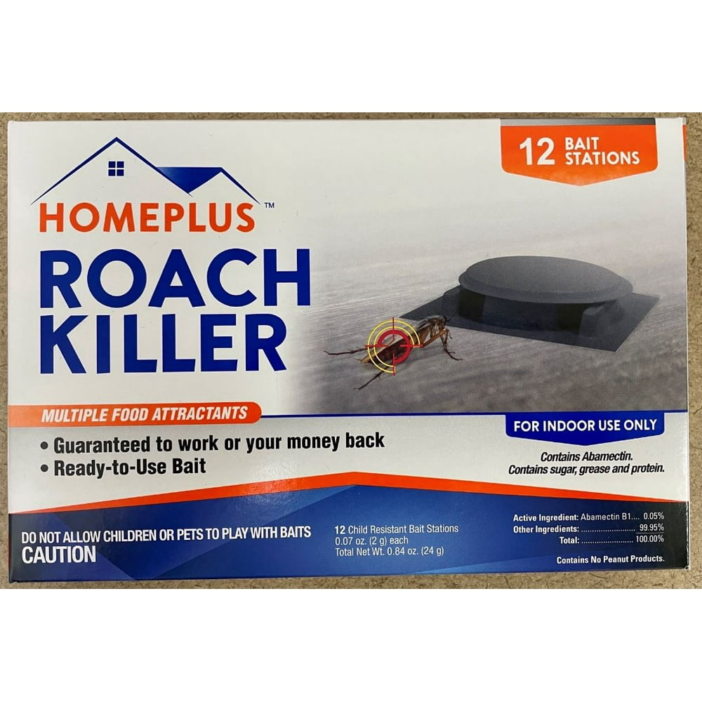 Homeplus Roach Killer Plastic Bait Stations, 12 Count, Effective