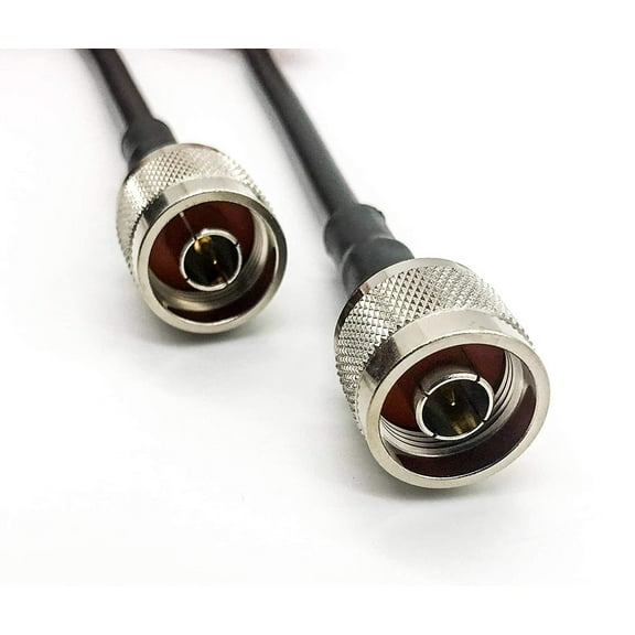 Cable Assemblies Now - 18" Inch Coaxial Assembly Jumper with N-Male Connector Side A to N Male Connection Side B Using Genuine LMR-240 by Times Microwave Systems