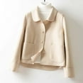 thumbnail image 2 of DHFJKG Woolen Jackets For Women Crop Top Collared Solid Color Button Up Slim Fit Lightweight Jacket Stylish Outerwear, 2 of 7