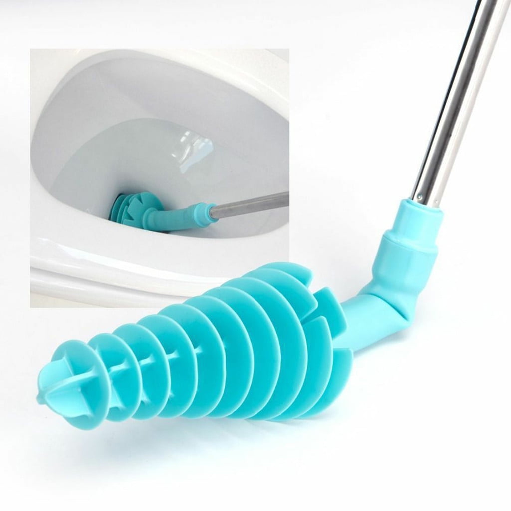 Details about   Sewer Pipe Clogging Long-Handled Toilet Flexible Brush Plunger Household Tool 