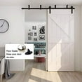thumbnail image 6 of TSMST 9ft Ceiling Mount Sliding Barn Door Hardware fit 54" Wide Single Wooden Door,Easy to Install,Smoothly and Quietly,I Shape Hanger, 6 of 7